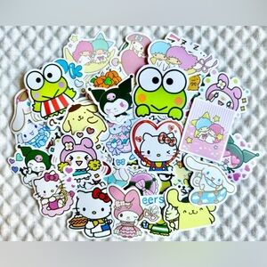 New Sanrio Hello Kitty & Friends Kawaii Waterproof Stickers Set of 50 - 2” x 2”